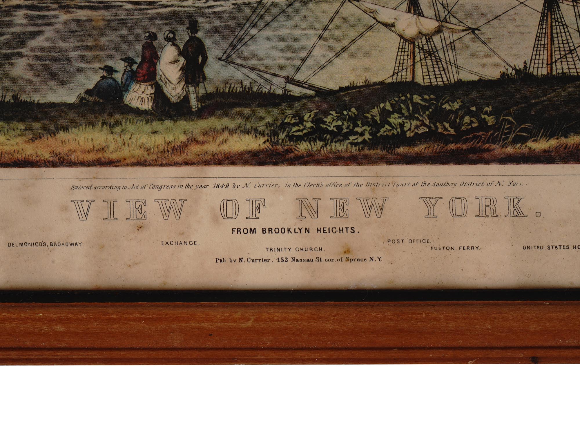 HAND COLOR LITHOGRAPH NEW YORK AFTER FANNY PALMER PIC-5